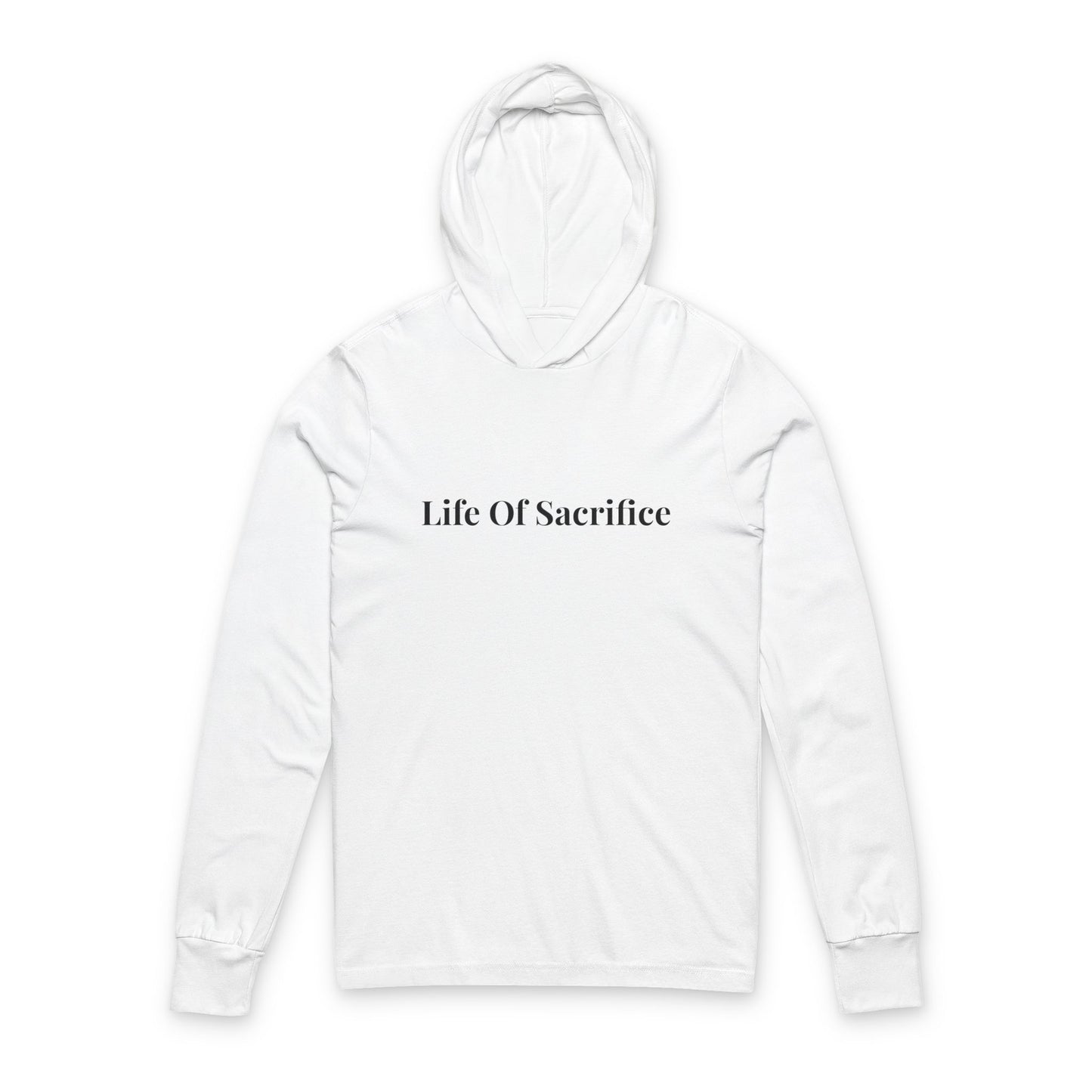 Life of Sacrifice Hooded Long Sleeve Tee