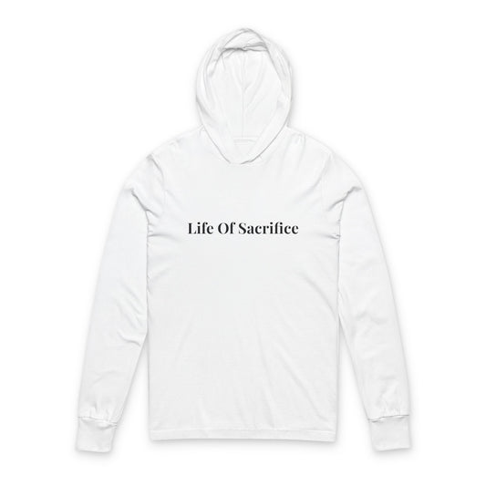 Life of Sacrifice Hooded Long Sleeve Tee